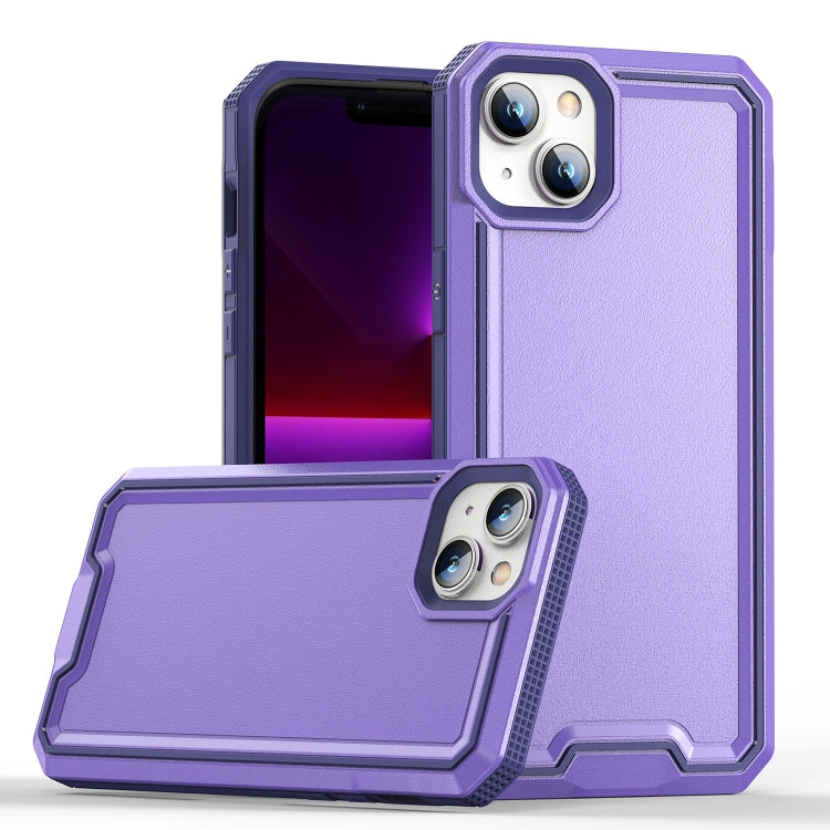 For iPhone 13 Armour Two-color TPU + PC Phone Case