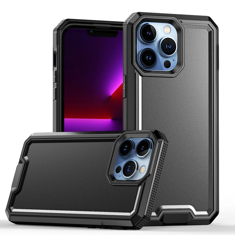 For iPhone 13 Pro Armour Two-color TPU + PC Phone Case