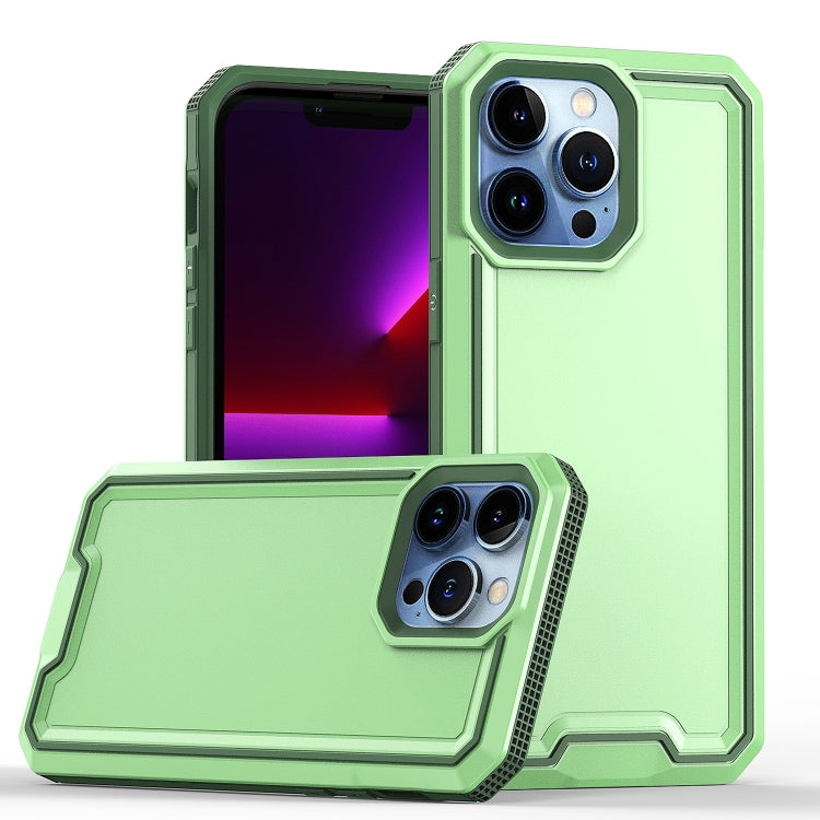 For iPhone 13 Pro Max Armour Two-color TPU + PC Phone Case