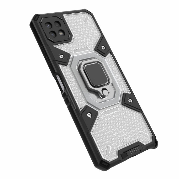 For Samsung Galaxy A22 5G Space PC+TPU Ring Holder Protective Phone Case