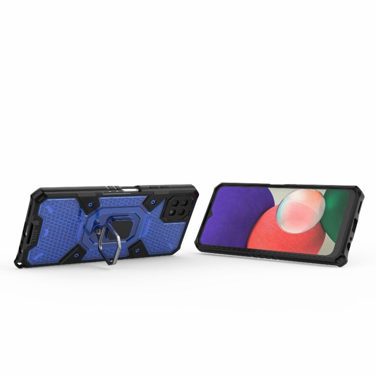 For Samsung Galaxy A22 5G Space PC+TPU Ring Holder Protective Phone Case
