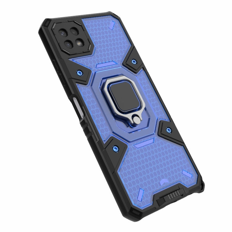 For Samsung Galaxy A22 5G Space PC+TPU Ring Holder Protective Phone Case