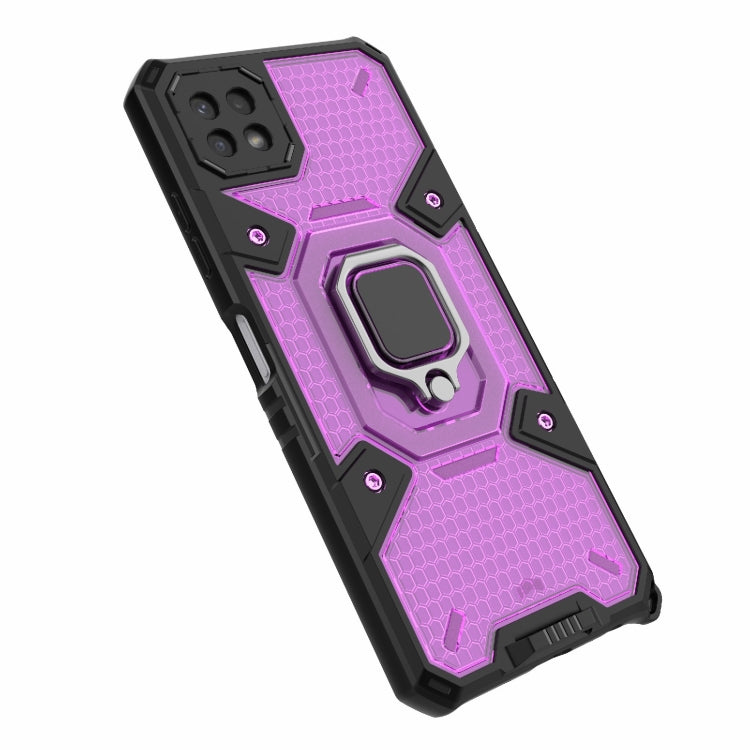 For Samsung Galaxy A22 5G Space PC+TPU Ring Holder Protective Phone Case