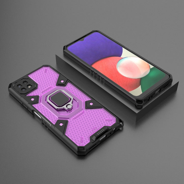 For Samsung Galaxy A22 5G Space PC+TPU Ring Holder Protective Phone Case