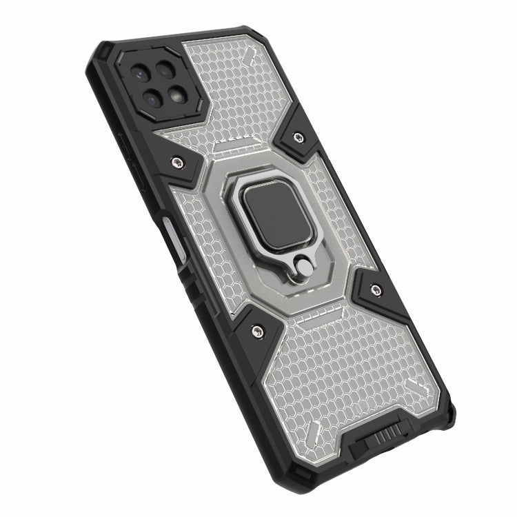 For Samsung Galaxy A22 5G Space PC+TPU Ring Holder Protective Phone Case