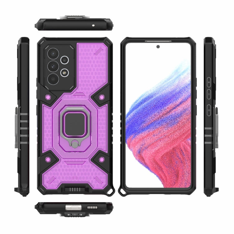 For Samsung Galaxy A53 5G Space PC+TPU Ring Holder Protective Phone Case