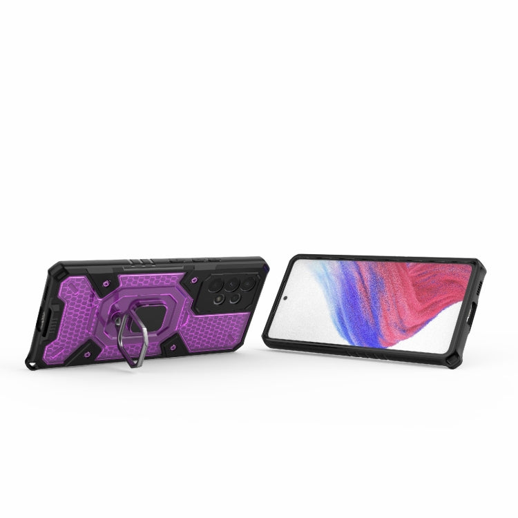 For Samsung Galaxy A53 5G Space PC+TPU Ring Holder Protective Phone Case