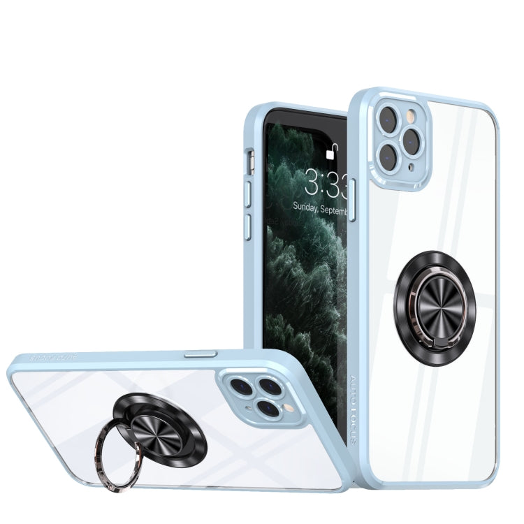 For iPhone 13 Pro Max Cool Armor Ring Holder Transparent Phone Case