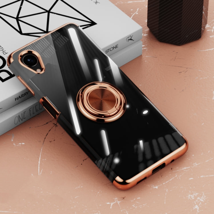 For Samsung Galaxy A23E Japan Edition Transparent Electroplate Shock-proof Phone Case with Ring Holder
