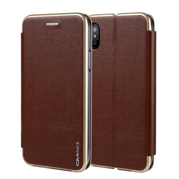 For iPhone XS Max CMai2 Linglong Series PC+PU Horizontal Flip Leather Case with Holder & Card Slot