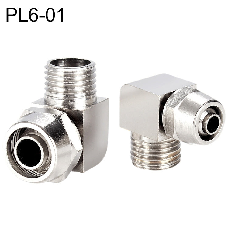 PL6-01 LAIZE 10pcs Nickel Plated Copper Trachea Quick Fitting Lock Female Connector