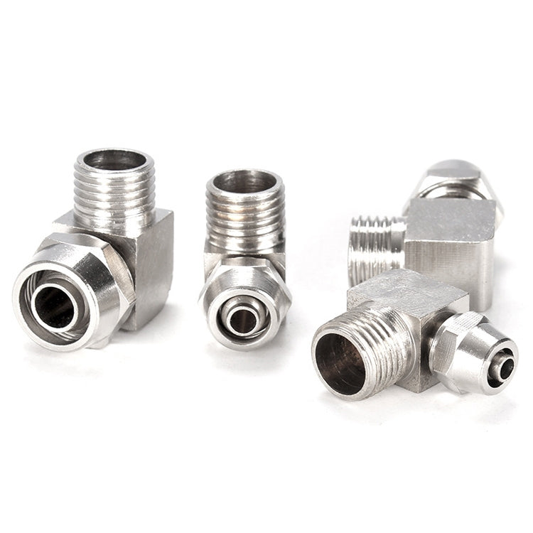 PL6-01 LAIZE 10pcs Nickel Plated Copper Trachea Quick Fitting Lock Female Connector