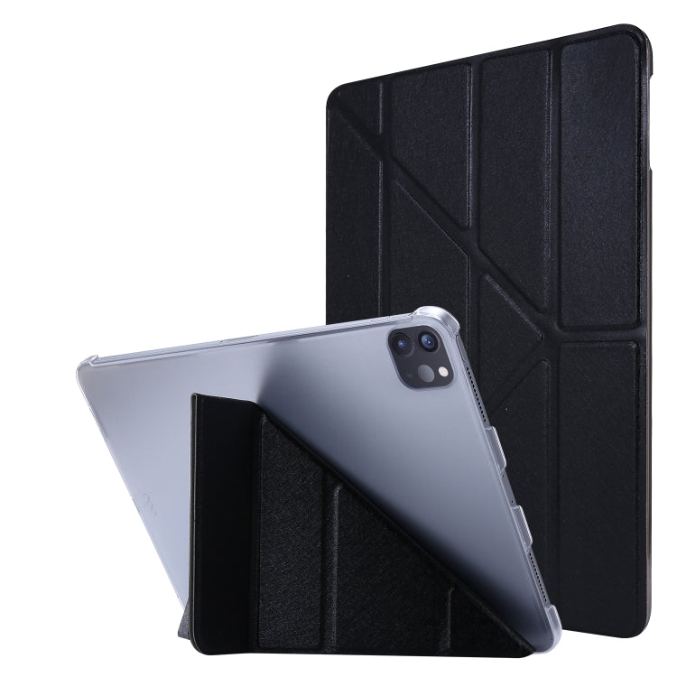 For iPad Pro 11 (2020) Silk Texture Horizontal Deformation Flip Leather Tablet Case with Three-folding Holder