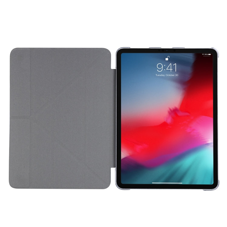 For iPad Pro 11 (2020) Silk Texture Horizontal Deformation Flip Leather Tablet Case with Three-folding Holder