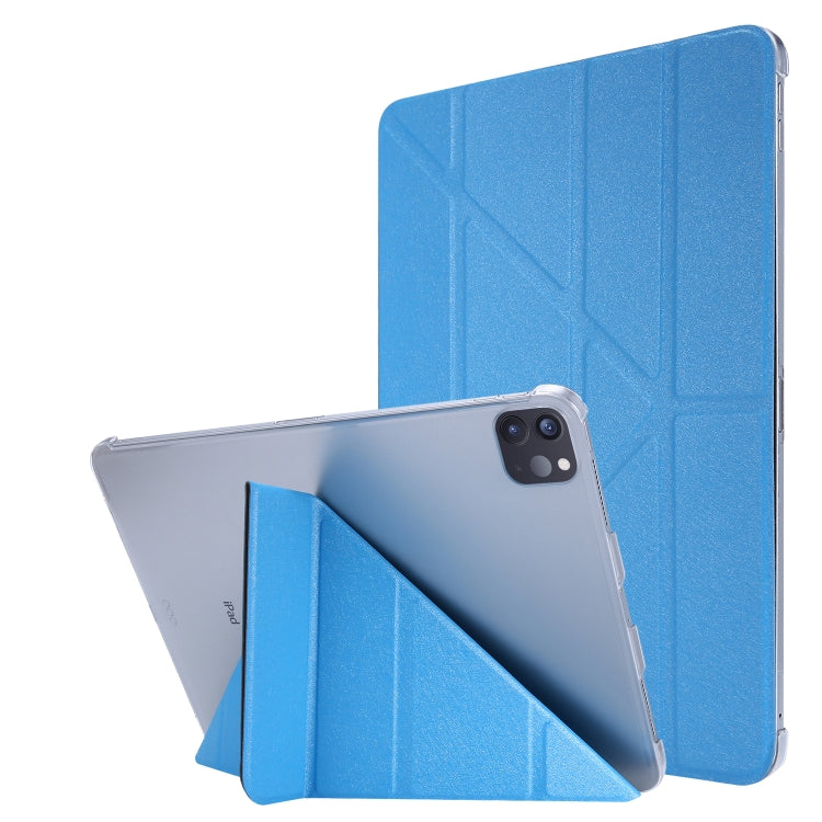 For iPad Pro 11 (2020) Silk Texture Horizontal Deformation Flip Leather Tablet Case with Three-folding Holder