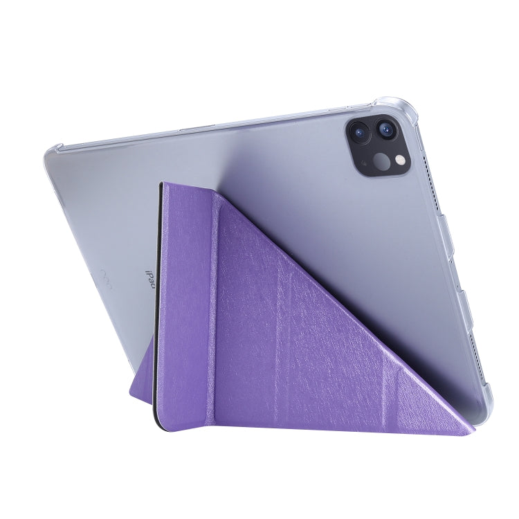 For iPad Pro 11 (2020) Silk Texture Horizontal Deformation Flip Leather Tablet Case with Three-folding Holder