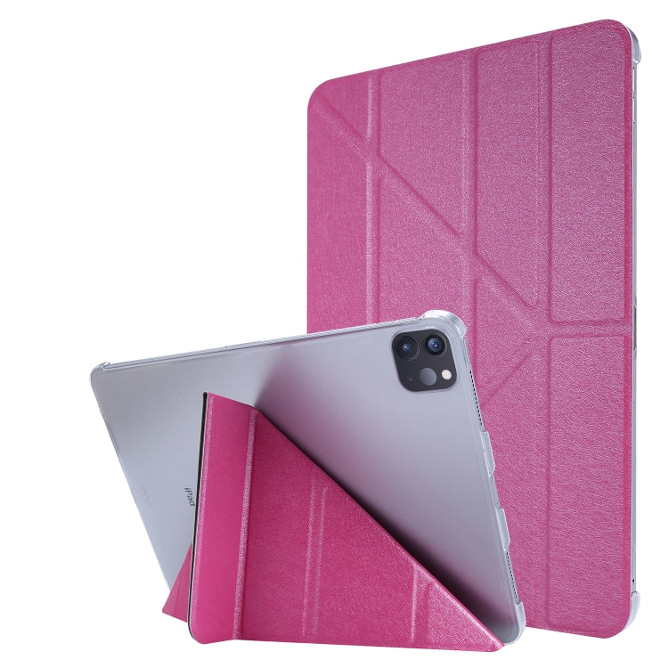 For iPad Pro 11 (2020) Silk Texture Horizontal Deformation Flip Leather Tablet Case with Three-folding Holder