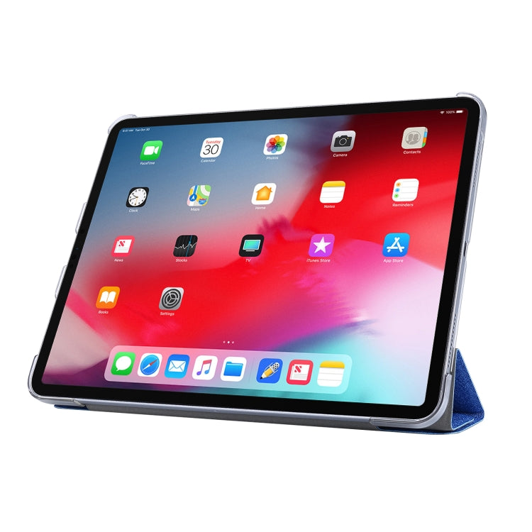 For iPad Pro 11 (2020) Silk Texture Horizontal Deformation Flip Leather Tablet Case with Three-folding Holder