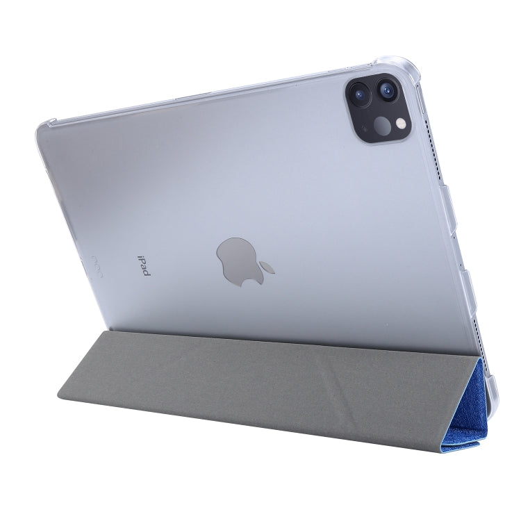 For iPad Pro 11 (2020) Silk Texture Horizontal Deformation Flip Leather Tablet Case with Three-folding Holder