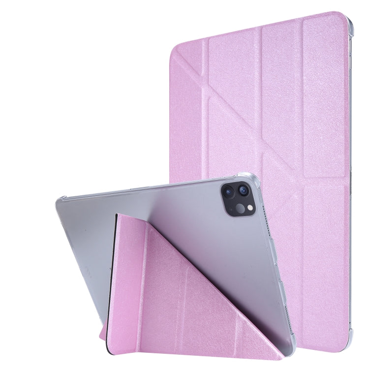 For iPad Pro 11 (2020) Silk Texture Horizontal Deformation Flip Leather Tablet Case with Three-folding Holder