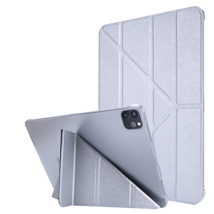 For iPad Pro 11 (2020) Silk Texture Horizontal Deformation Flip Leather Tablet Case with Three-folding Holder