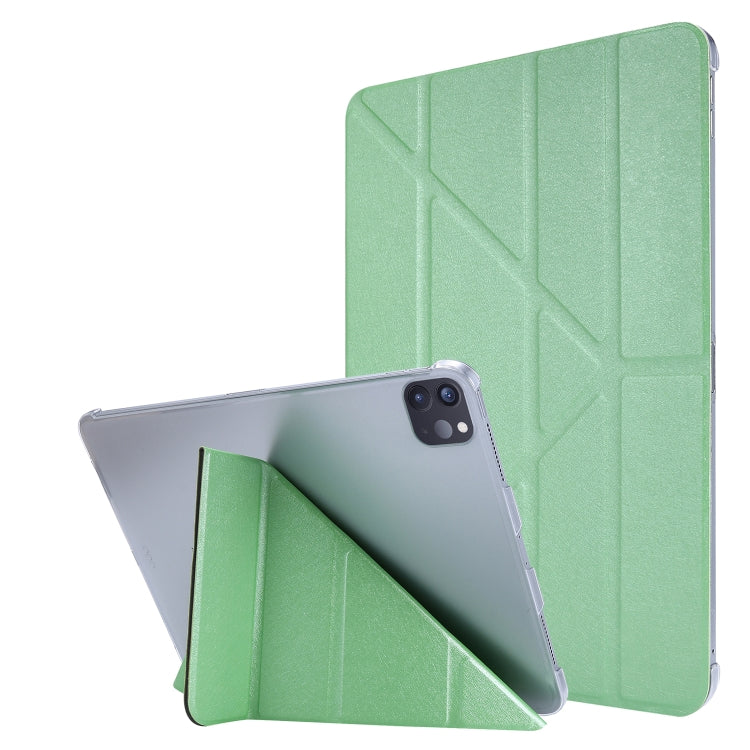 For iPad Pro 11 (2020) Silk Texture Horizontal Deformation Flip Leather Tablet Case with Three-folding Holder