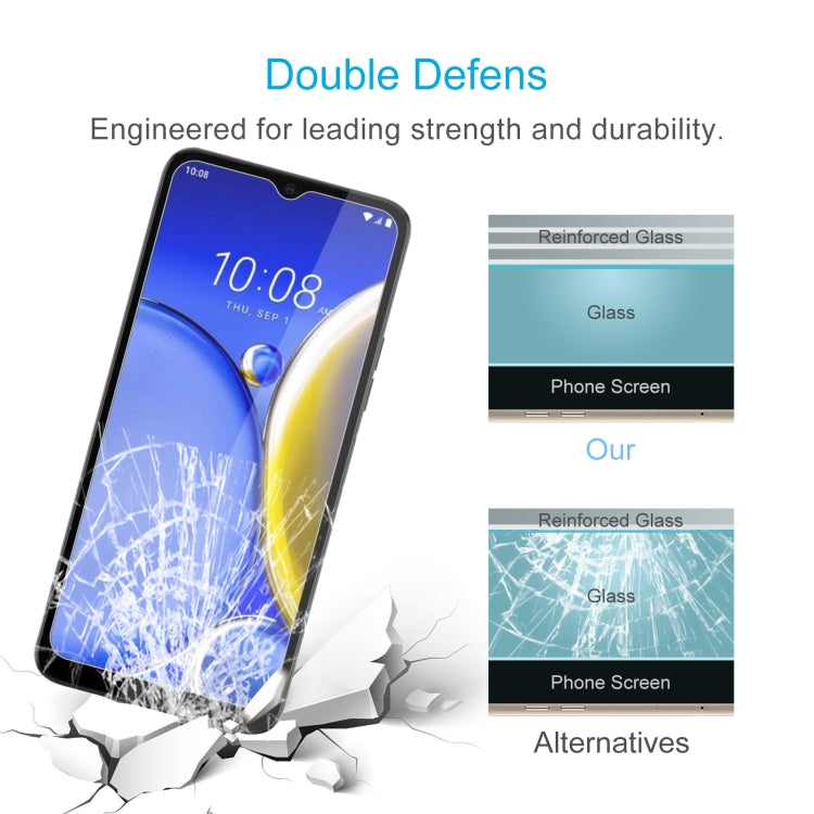 For HTC Wildfire E plus 50pcs 0.26mm 9H 2.5D Tempered Glass Film
