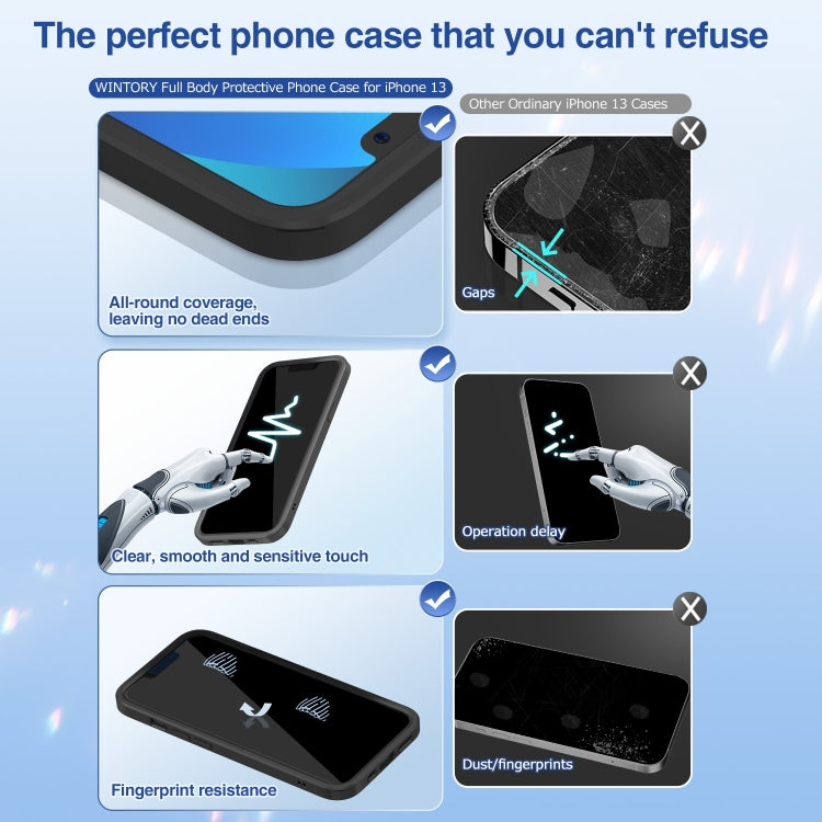 For iPhone 13 Wintory Integrated PC Transparent Phone Case