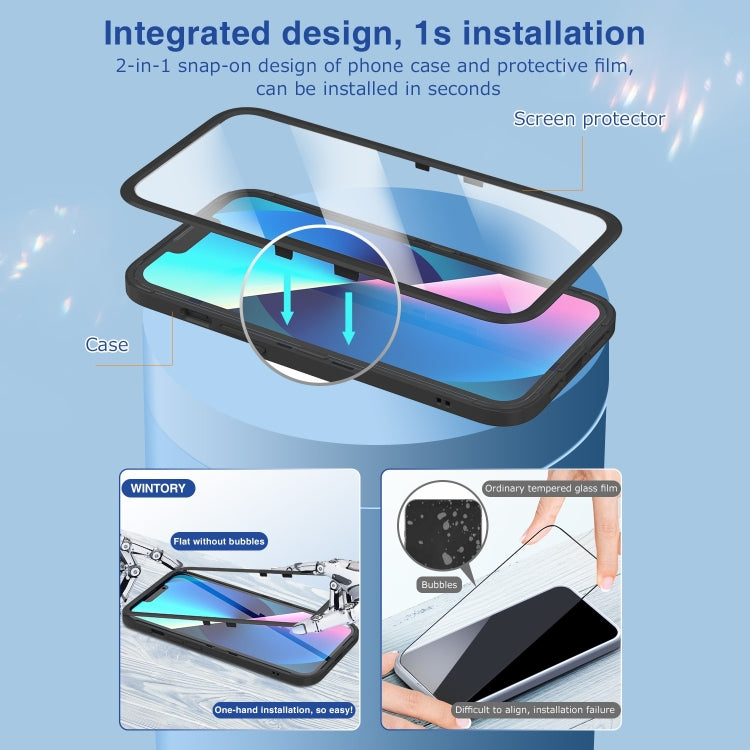For iPhone 13 Wintory Integrated PC Transparent Phone Case