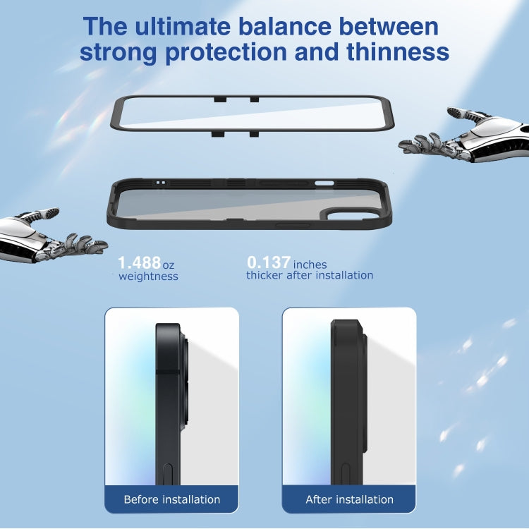 For iPhone 13 Wintory Integrated PC Transparent Phone Case