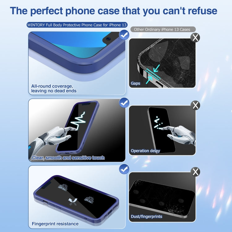 For iPhone 13 Wintory Integrated PC Transparent Phone Case