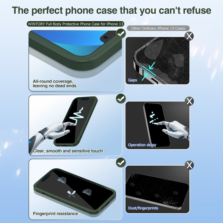 For iPhone 13 Wintory Integrated PC Transparent Phone Case