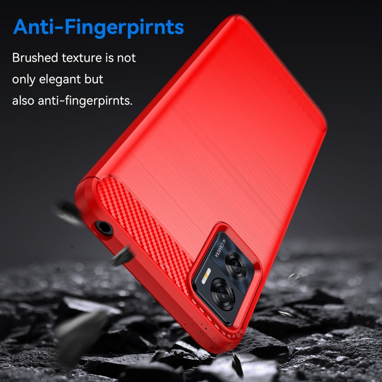 For MotorolaMoto E22 Brushed Texture Carbon Fiber TPU Phone Case