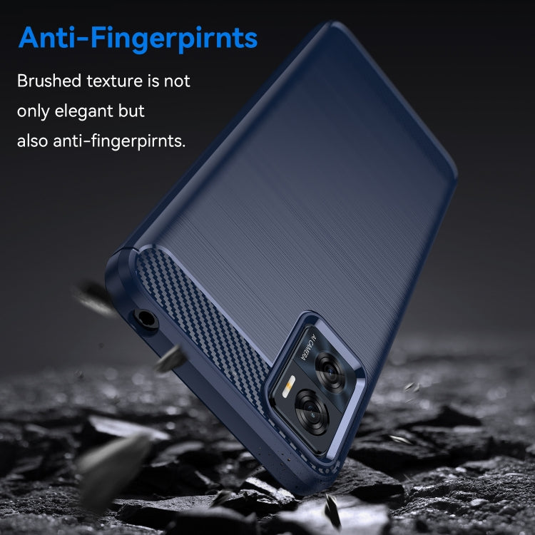 For Motorola Moto E22i Brushed Texture Carbon Fiber TPU Phone Case