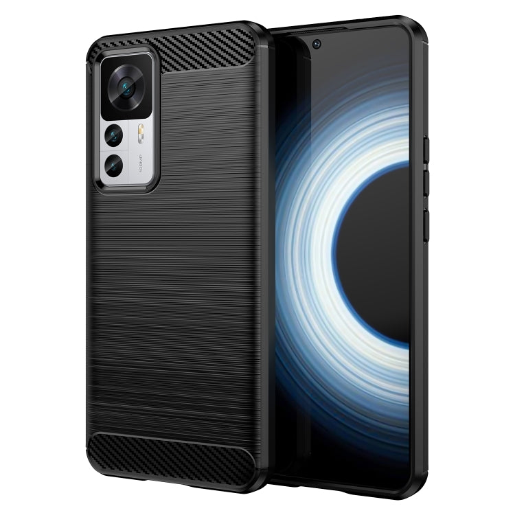 For Xiaomi 12T / Redmi K50 Ultra Brushed Texture Carbon Fiber TPU Phone Case
