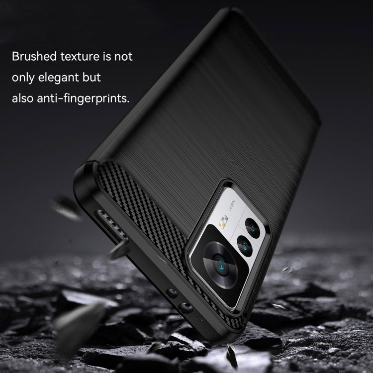 For Xiaomi 12T / Redmi K50 Ultra Brushed Texture Carbon Fiber TPU Phone Case