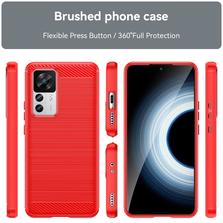 For Xiaomi 12T / Redmi K50 Ultra Brushed Texture Carbon Fiber TPU Phone Case