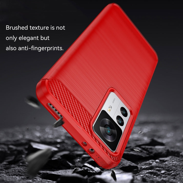 For Xiaomi 12T / Redmi K50 Ultra Brushed Texture Carbon Fiber TPU Phone Case