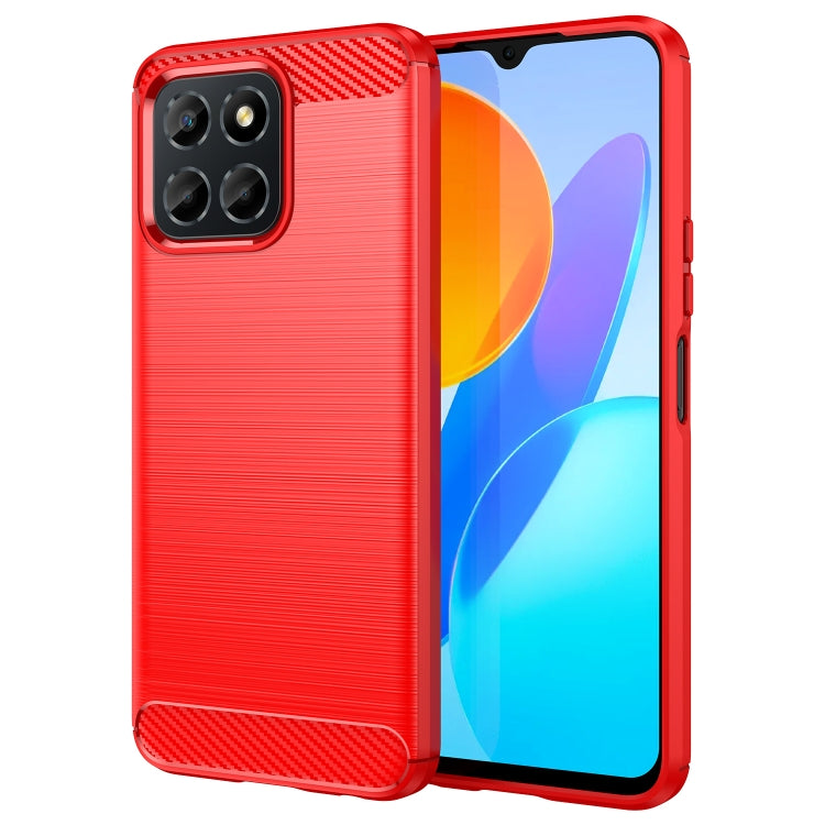 For Honor X8 5G Brushed Texture Carbon Fiber TPU Phone Case