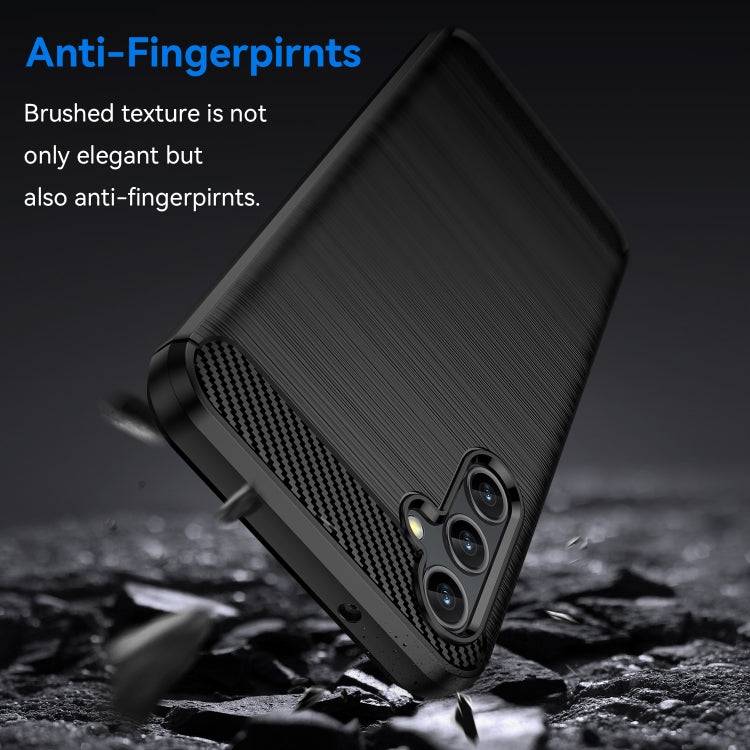 For Samsung Galaxy A14 5G Brushed Texture Carbon Fiber TPU Phone Case