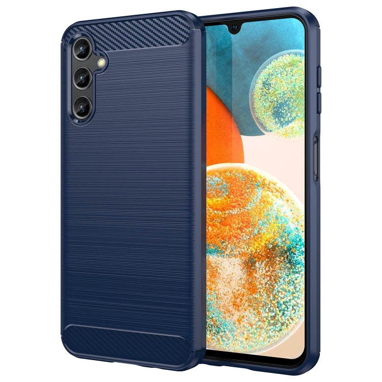 For Samsung Galaxy A14 5G Brushed Texture Carbon Fiber TPU Phone Case