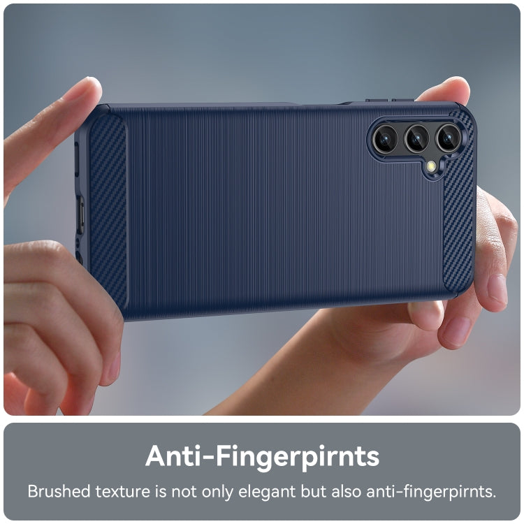 For Samsung Galaxy A14 5G Brushed Texture Carbon Fiber TPU Phone Case