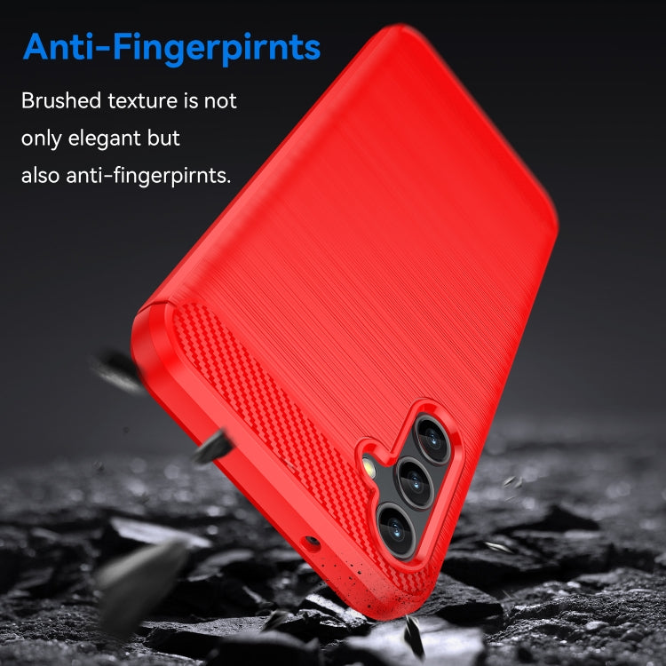 For Samsung Galaxy A14 5G Brushed Texture Carbon Fiber TPU Phone Case