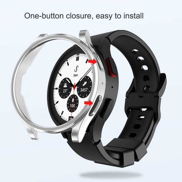 For Samsung Galaxy Watch5 Pro 45mm Electroplating Hollow Half-pack TPU Protective Case