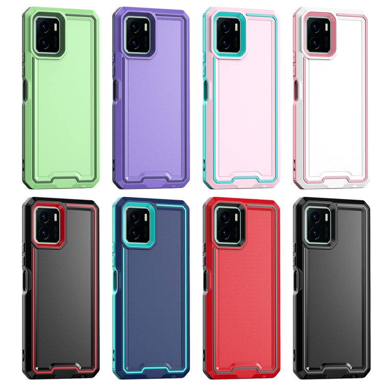 For vivo Y15s 2021 / Y15a / Y01  4G Armour Two-color TPU + PC Phone Case