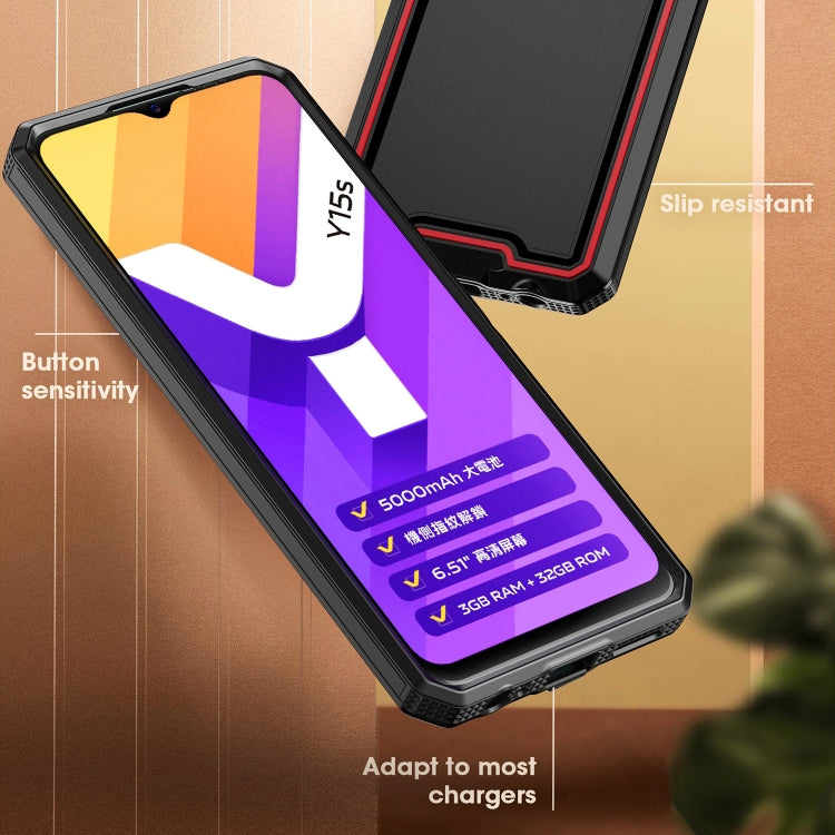 For vivo Y15s 2021 / Y15a / Y01  4G Armour Two-color TPU + PC Phone Case