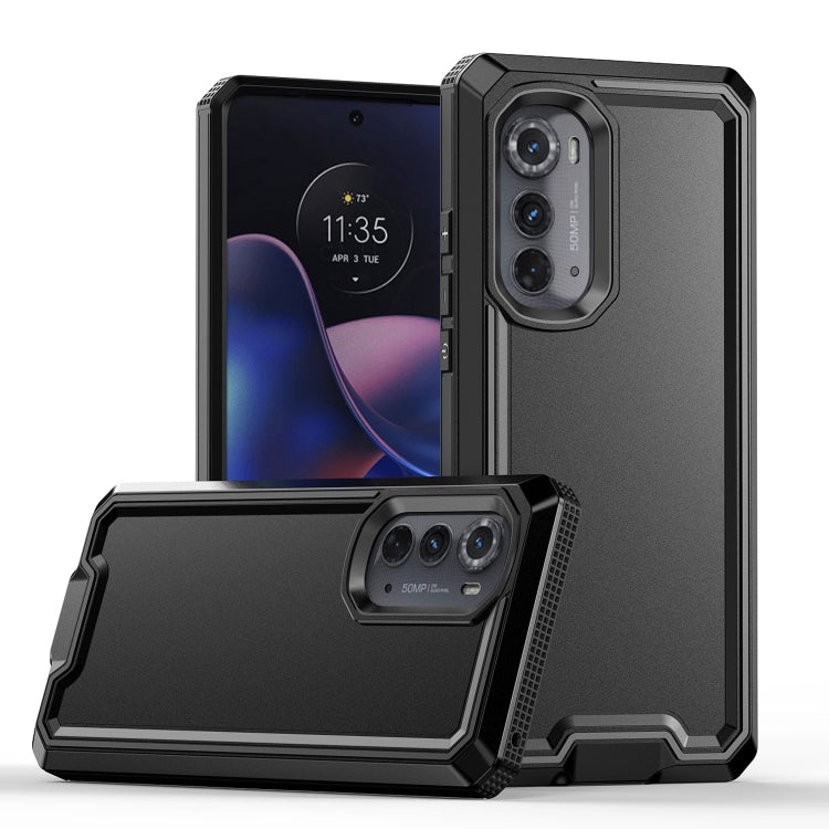 For Motorola Edge 2022 Armour Two-color TPU + PC Phone Case