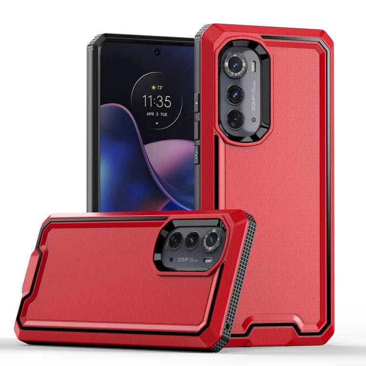 For Motorola Edge 2022 Armour Two-color TPU + PC Phone Case