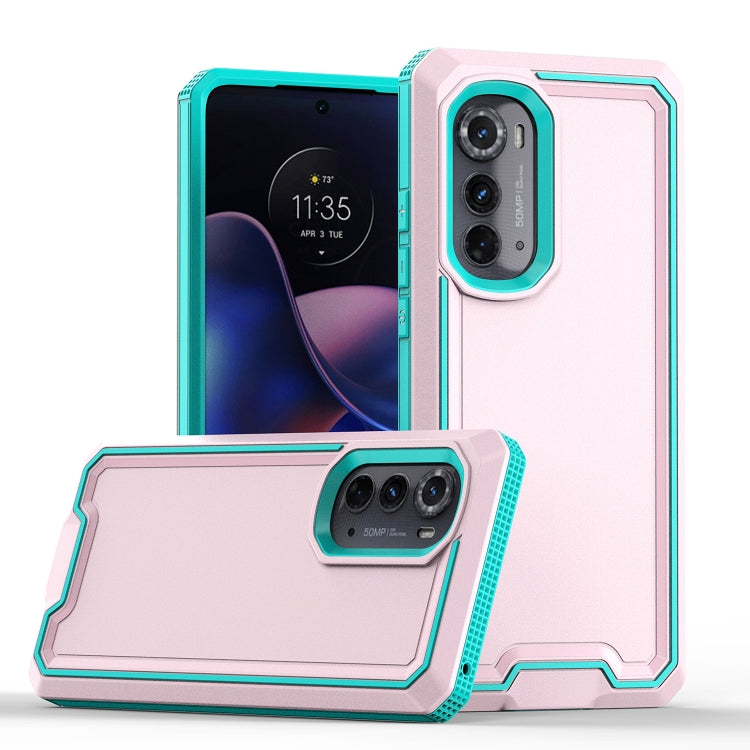For Motorola Edge 2022 Armour Two-color TPU + PC Phone Case