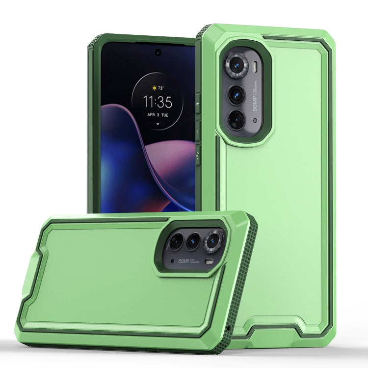 For Motorola Edge 2022 Armour Two-color TPU + PC Phone Case